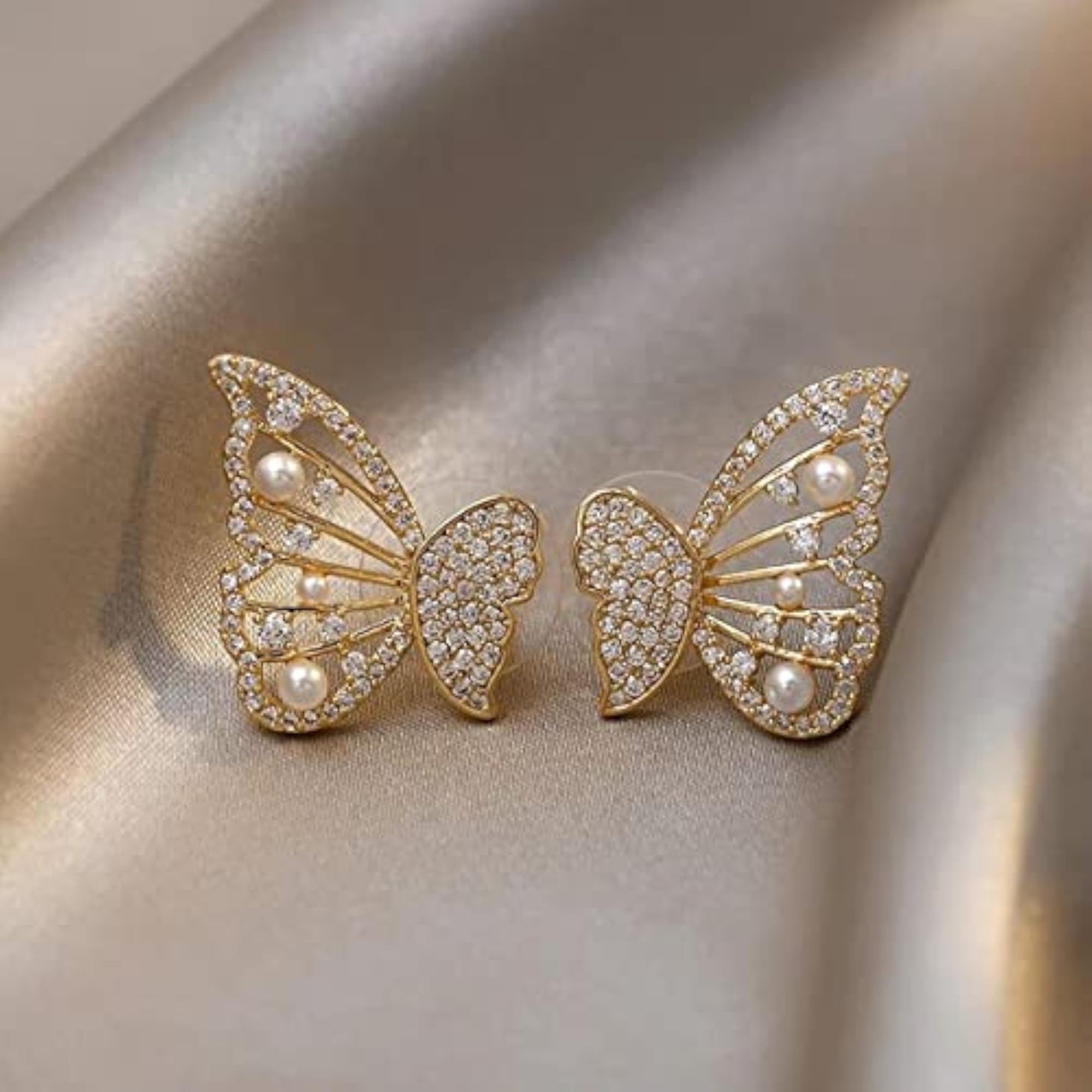 Butterfly Ear Cuff & Stud Earrings Set